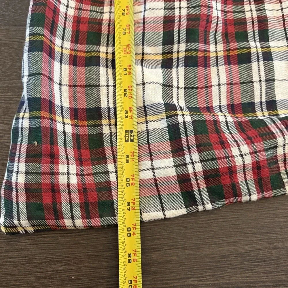 Pottery Barn Denver Red Tartan Plaid Duvet Cover Full/queen Preppy